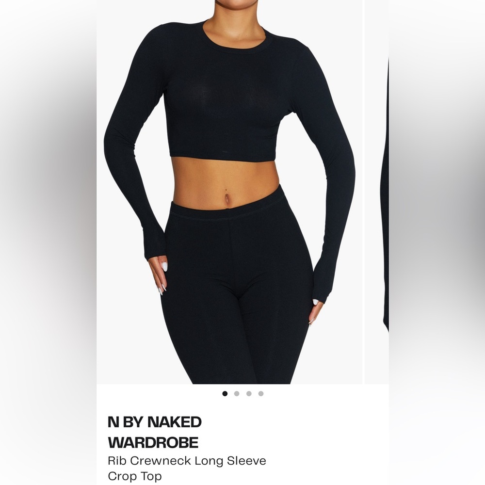 NWOT Naked Wardrobe Cropped Long Sleeve